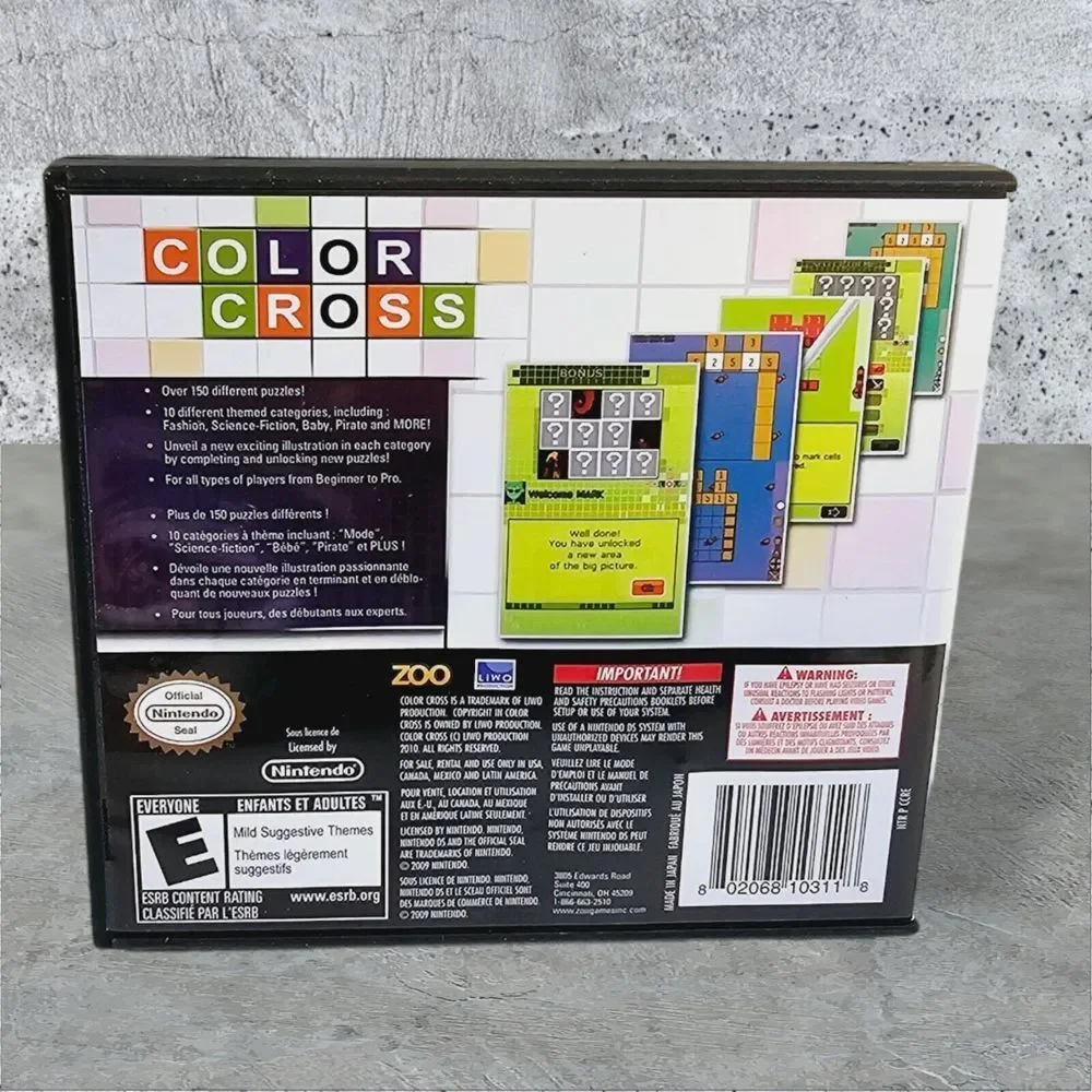 Color Cross (Nintendo DS, 2010) Includes Manual + Insert‎